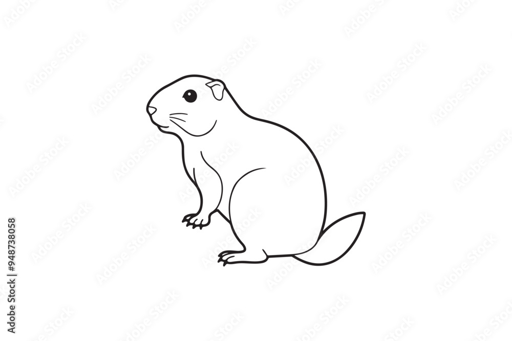 Prairie Dog silhouette vector illustration Prairie Dog silhouette vector illustration