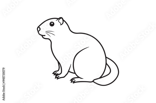 Prairie Dog silhouette vector illustration