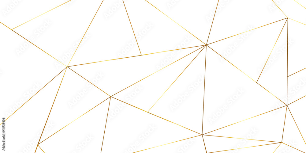 Obraz premium Abstract beautiful perfect random golden lines background. abstract golden lines with white background creative geometric triangle shape. perfect random abstract line background. Vector illustration