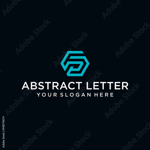 FP letter logo in the form of hexagons and cube logos with letter designs for corporate identity