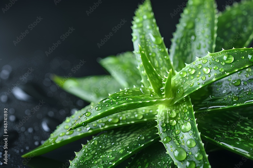 A close up of a plant with water droplets on it A close up of a plant with water droplets on it