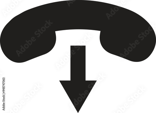 End call icon . Finish call icon . Stop phone call icon vector