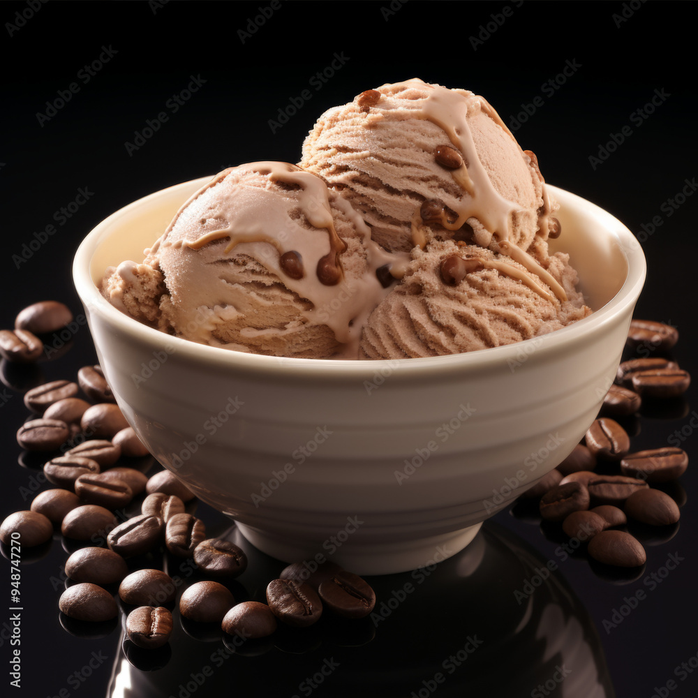 Coffee Ice Cream - Bold and rich coffee-flavored ice cream Coffee Ice Cream - Bold and rich coffee-flavored ice cream