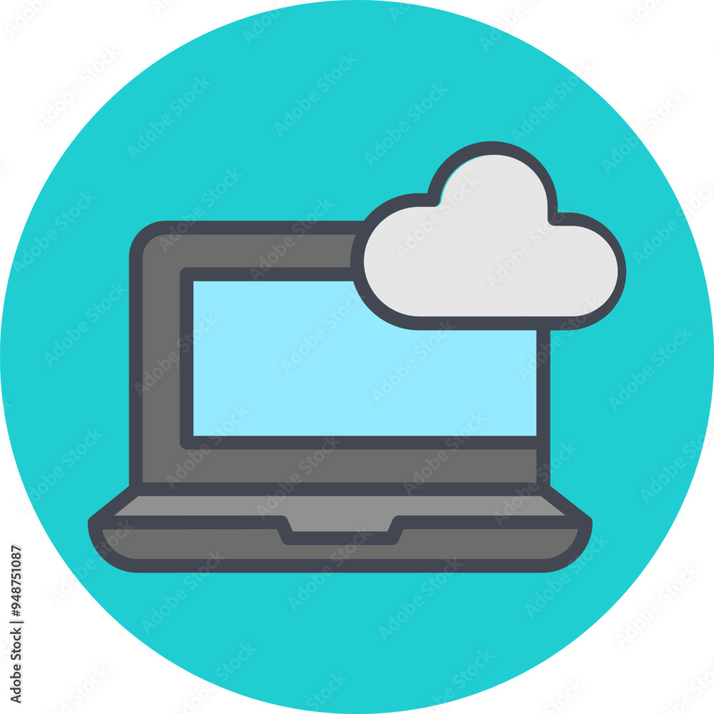 cloud computing concept with laptop cloud computing concept with laptop