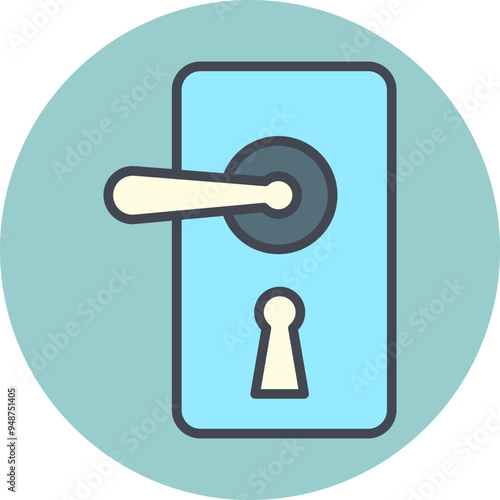 Door Lock Vector Icon