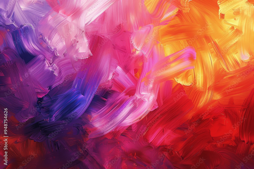 A painting with a lot of colors and brush strokes A painting with a lot of colors and brush strokes