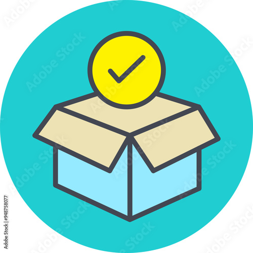 Package Receiving Vector Icon