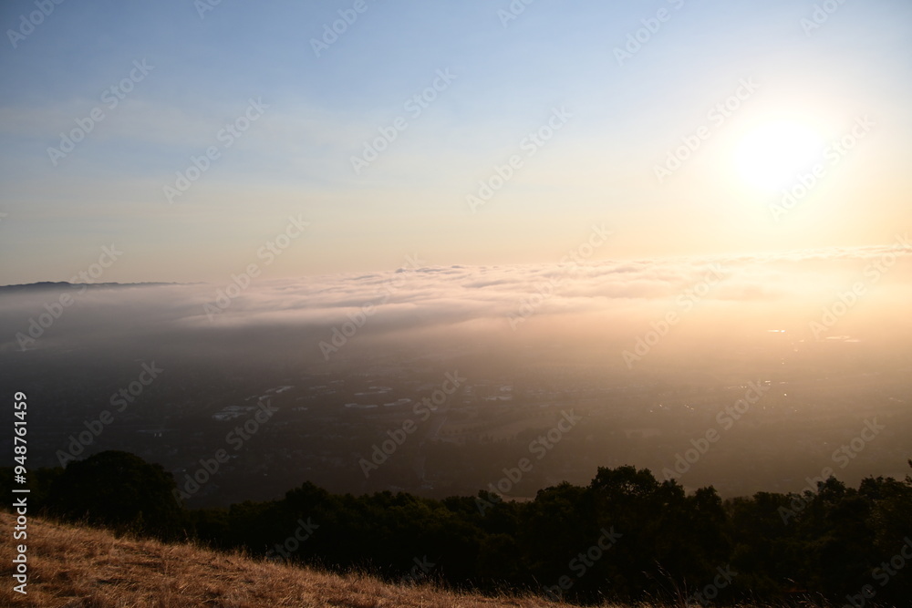 sunrise over the mountains