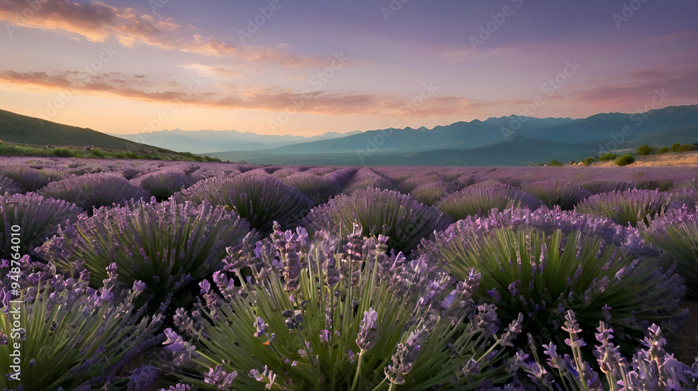 Fototapeta premium Vibrant Wildflower Meadow in Full Bloom with a Soft Focus Background