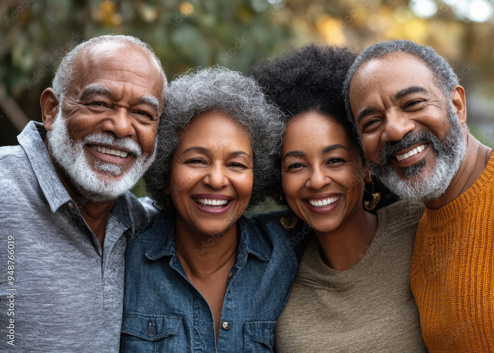 Smiling family portrait with grandparents and grandchildren in nature. Smiling family portrait with grandparents and grandchildren in nature.