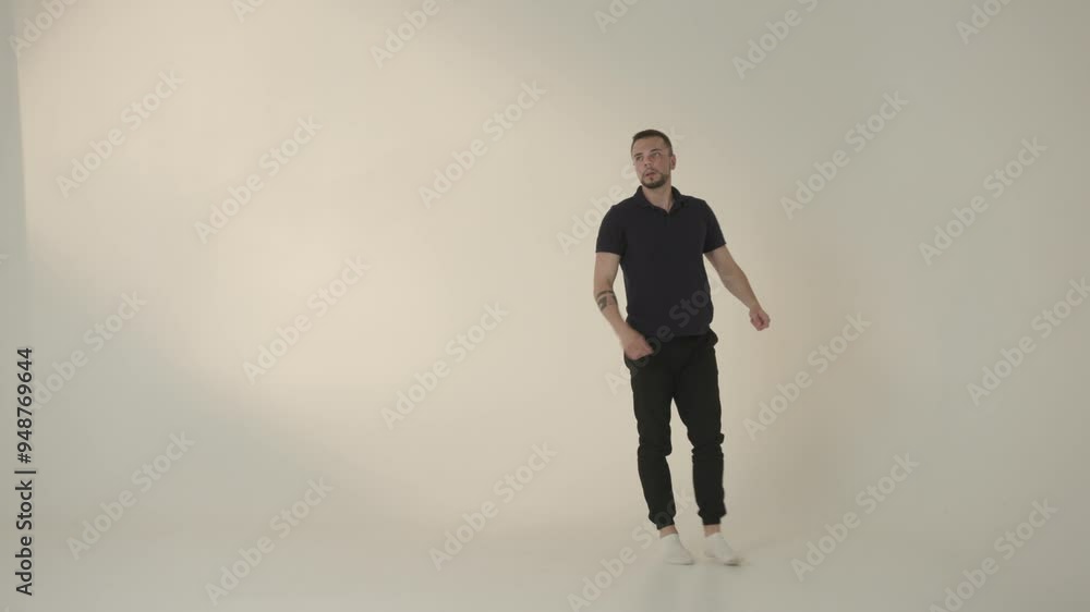 Dynamic Dance Pose Captured in a Stylish Studio Setting with Artistic Elements and Vibes Dynamic Dance Pose Captured in a Stylish Studio Setting with Artistic Elements and Vibes