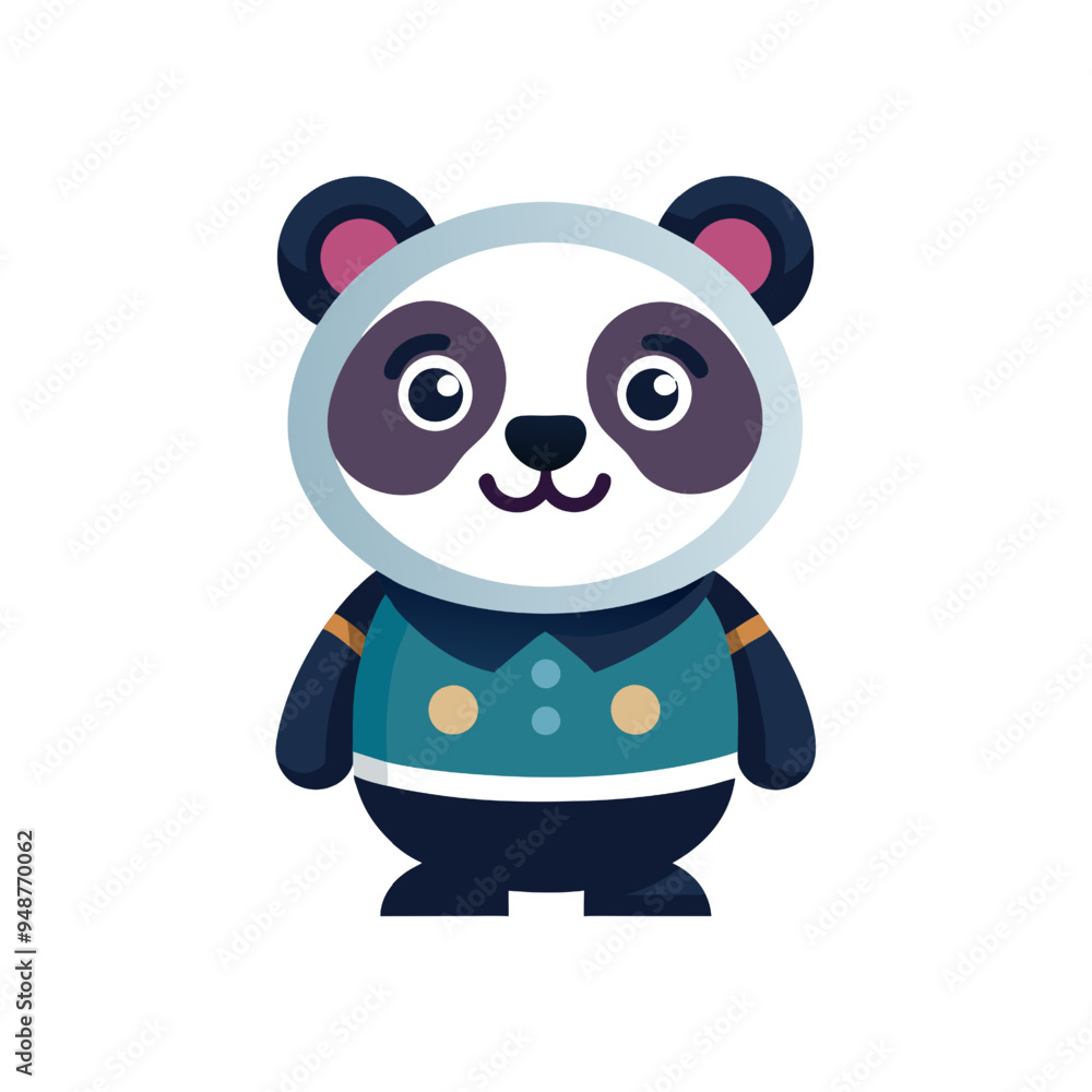 Vector illustration of cute panda icon Vector illustration of cute panda icon