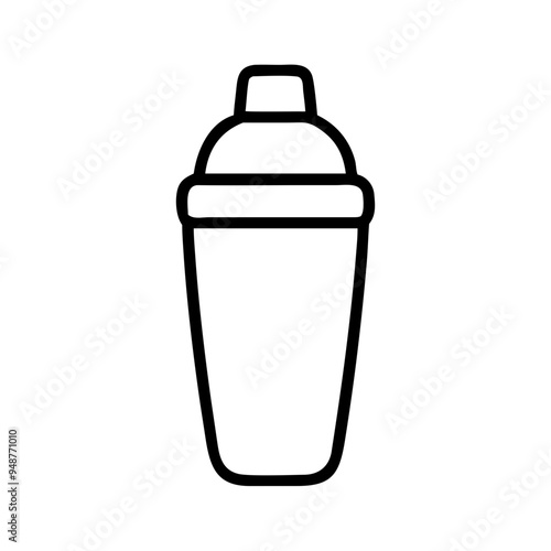Outline icon of  a cocktail shaker, Modern simple vector illustration