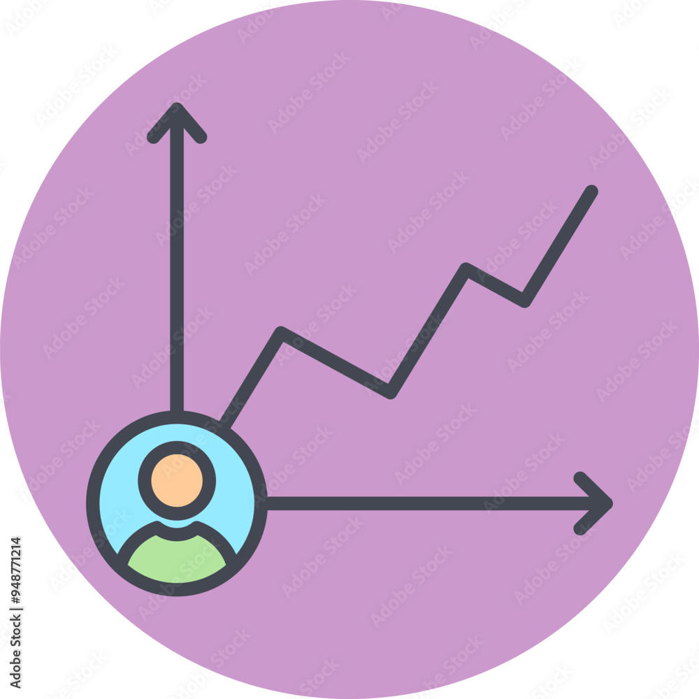 Candidate Graph Vector Icon Candidate Graph Vector Icon