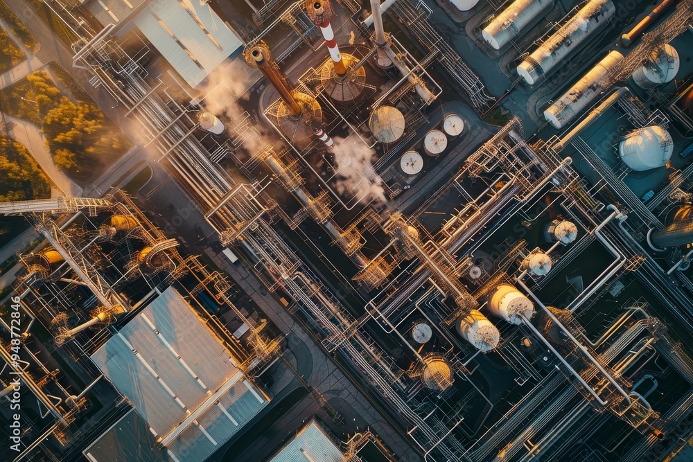 Industrial complex with buildings and infrastructure Industrial complex with buildings and infrastructure