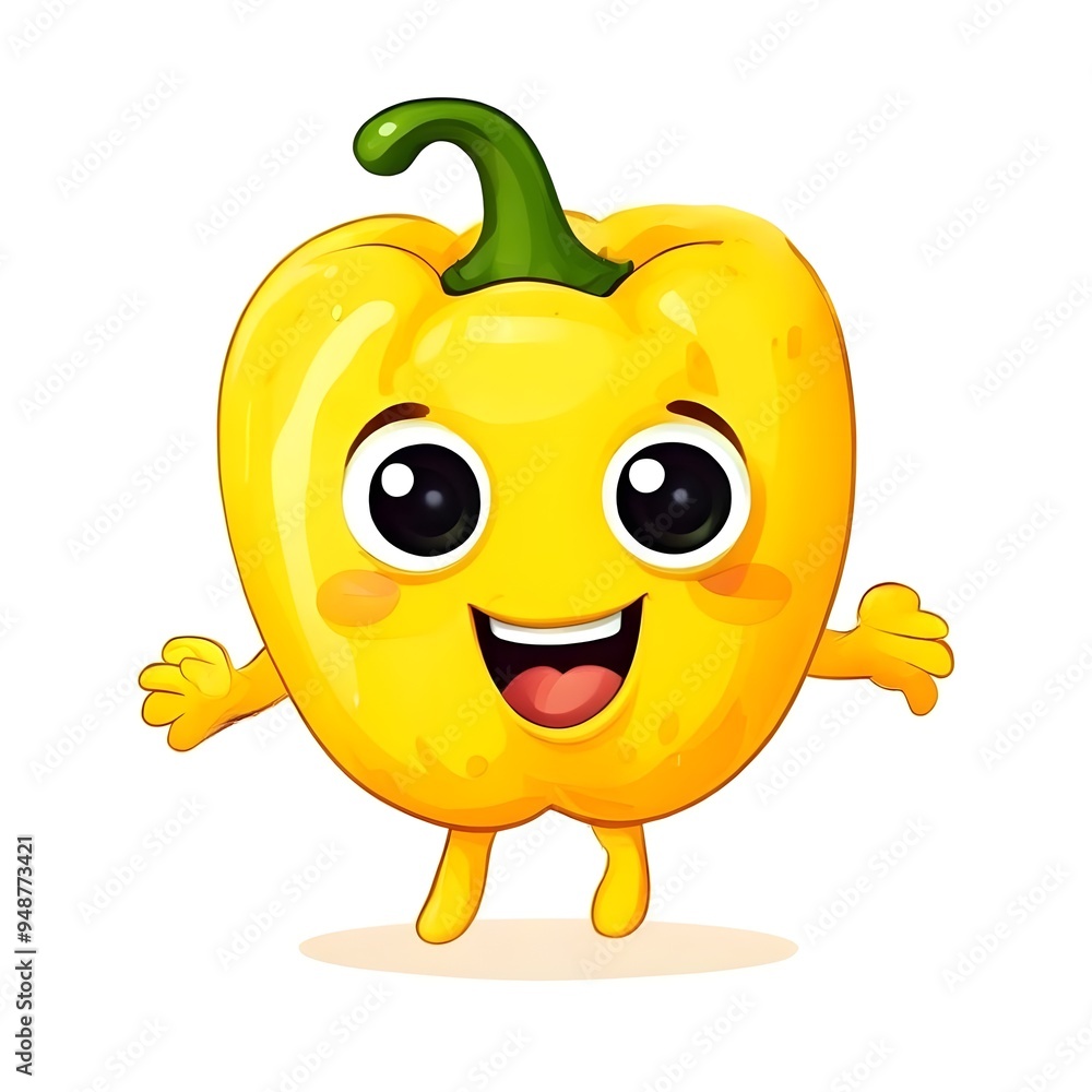 Yellow Cartoon Bell Pepper Yellow Cartoon Bell Pepper
