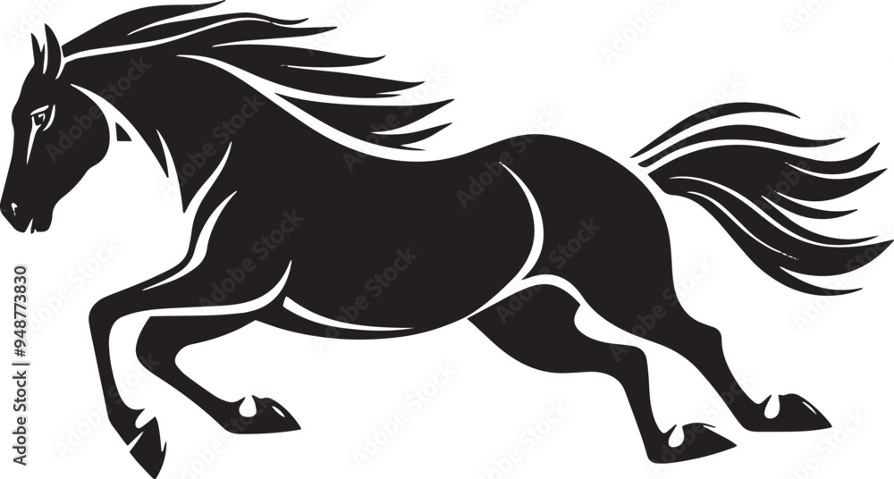 Fototapeta premium horse icon, horse drawing, horse logo, horse vector