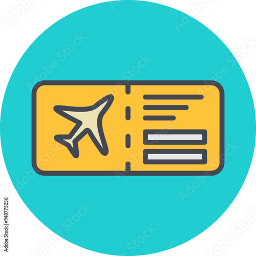 Plane Tickets Vector Icon