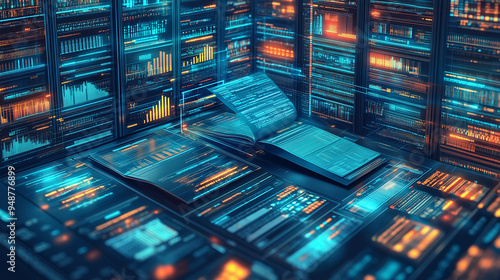 Freedom of Information: Citizens accessing public records, showcasing open access to government data.