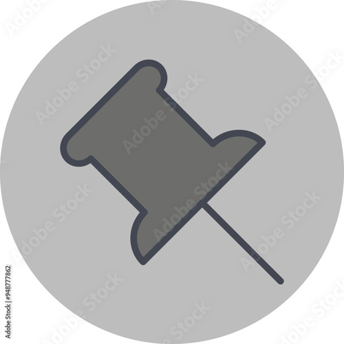 Push Pin Vector Icon