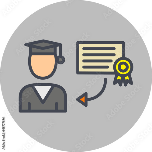 Receiving Degree Vector Icon