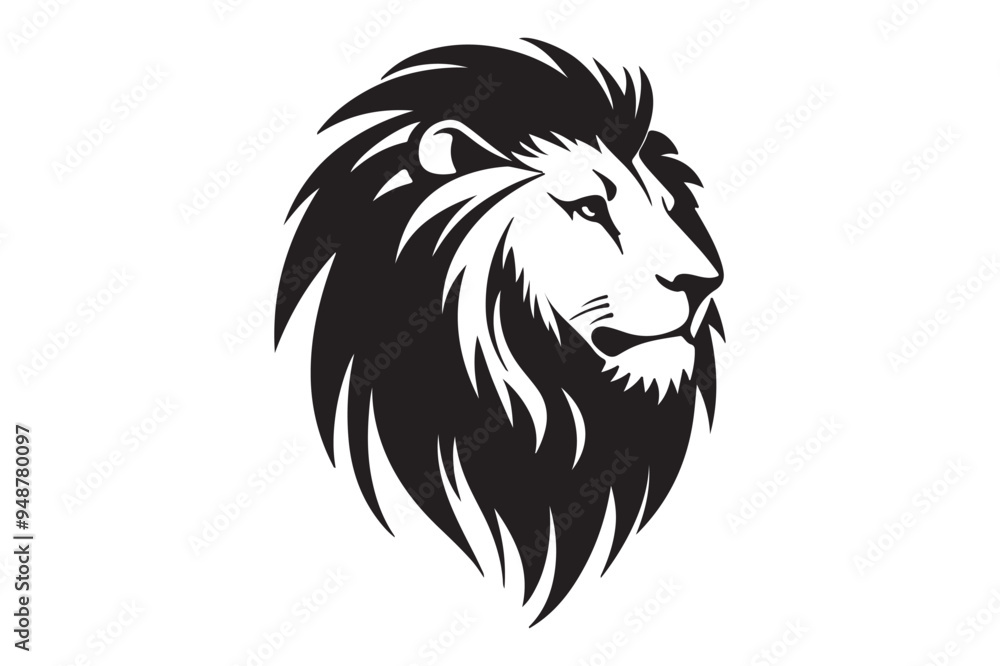 lion head silhouette vector illustration lion head silhouette vector illustration