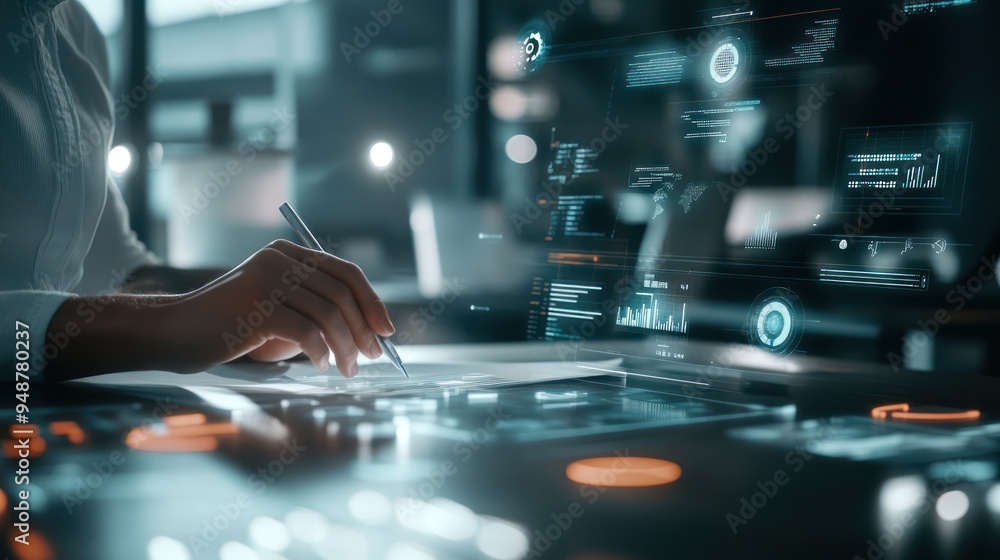 Person Working with Technology Person Working with Technology