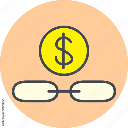 Link Sales Vector Icon