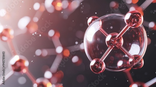 Isotopes derived from uranium in a nuclear fission process, focusing on atomic transformation photo