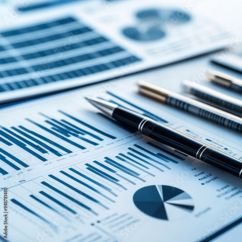 Yearly financial report, chart with years data statistics, company progress and growth by year.