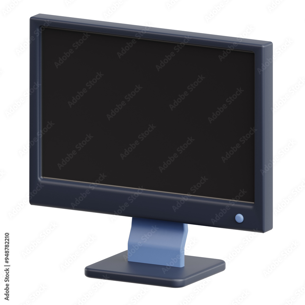 Computer Monitor 3D Icon Illustration Computer Monitor 3D Icon Illustration