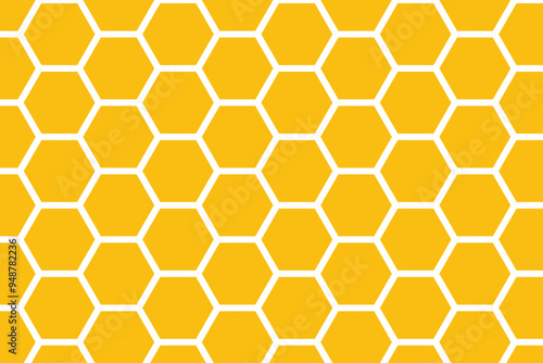 Honeycomb pattern . Golden honeycomb pattern . Honeycomb wallpaper . Honey background . Vector illustration