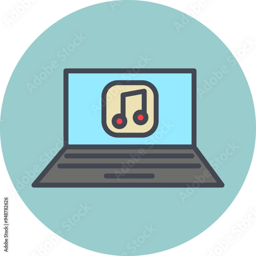 Play Music Vector Icon
