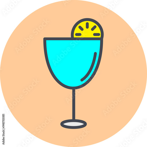 Cocktail Drink Vector Icon