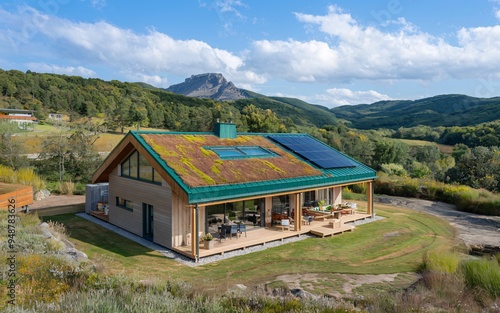 Sustainable Mountain Retreat: Modern Eco-Friendly Home Embraces Nature's Beauty 