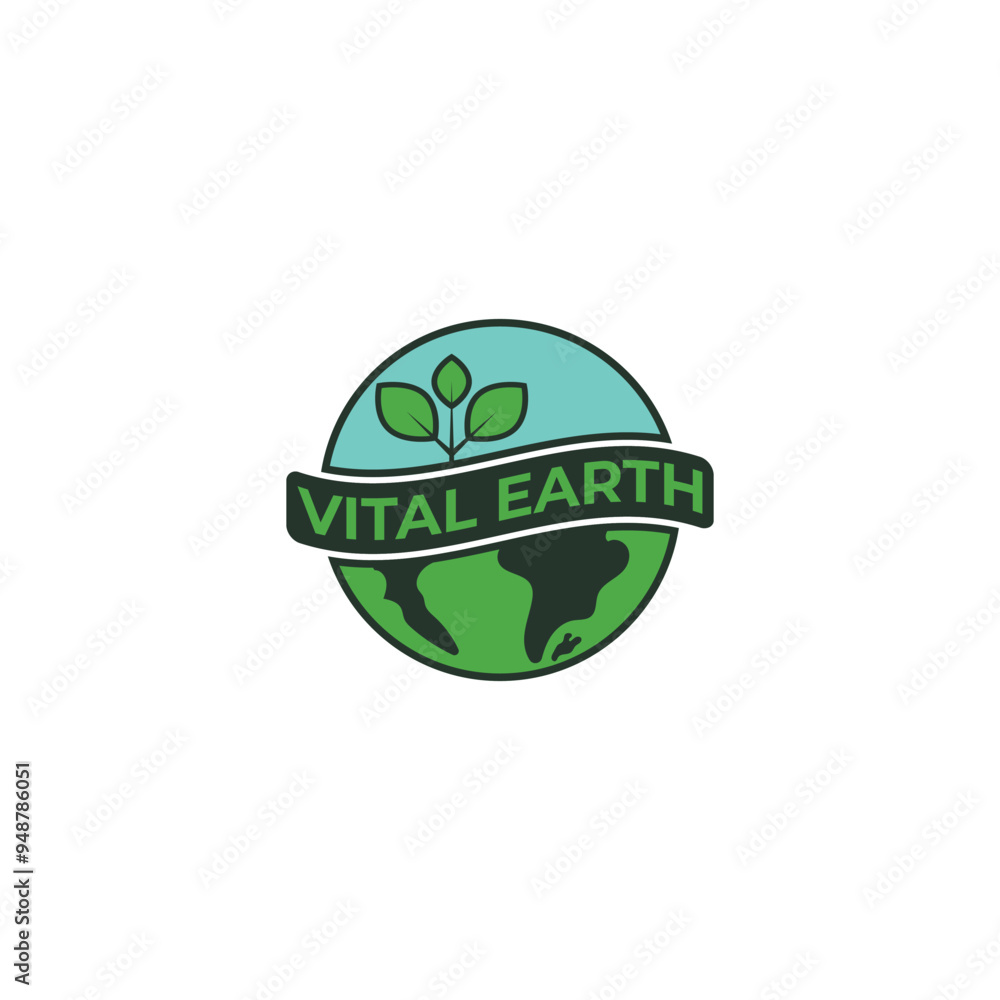 Vital Earth Eco friendly climate earth globe logo design Vital Earth Eco friendly climate earth globe logo design