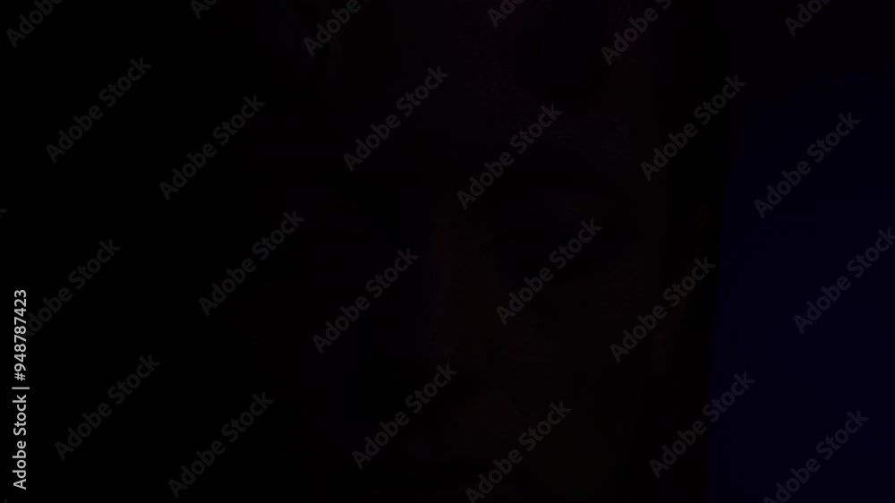 Halloween concept. Demon devil woman with white eyes red face and small horns on black background Ideas for halloween body art, make up artist. Halloween concept. Demon devil woman with white eyes red face and small horns on black background Ideas for halloween body art, make up artist.