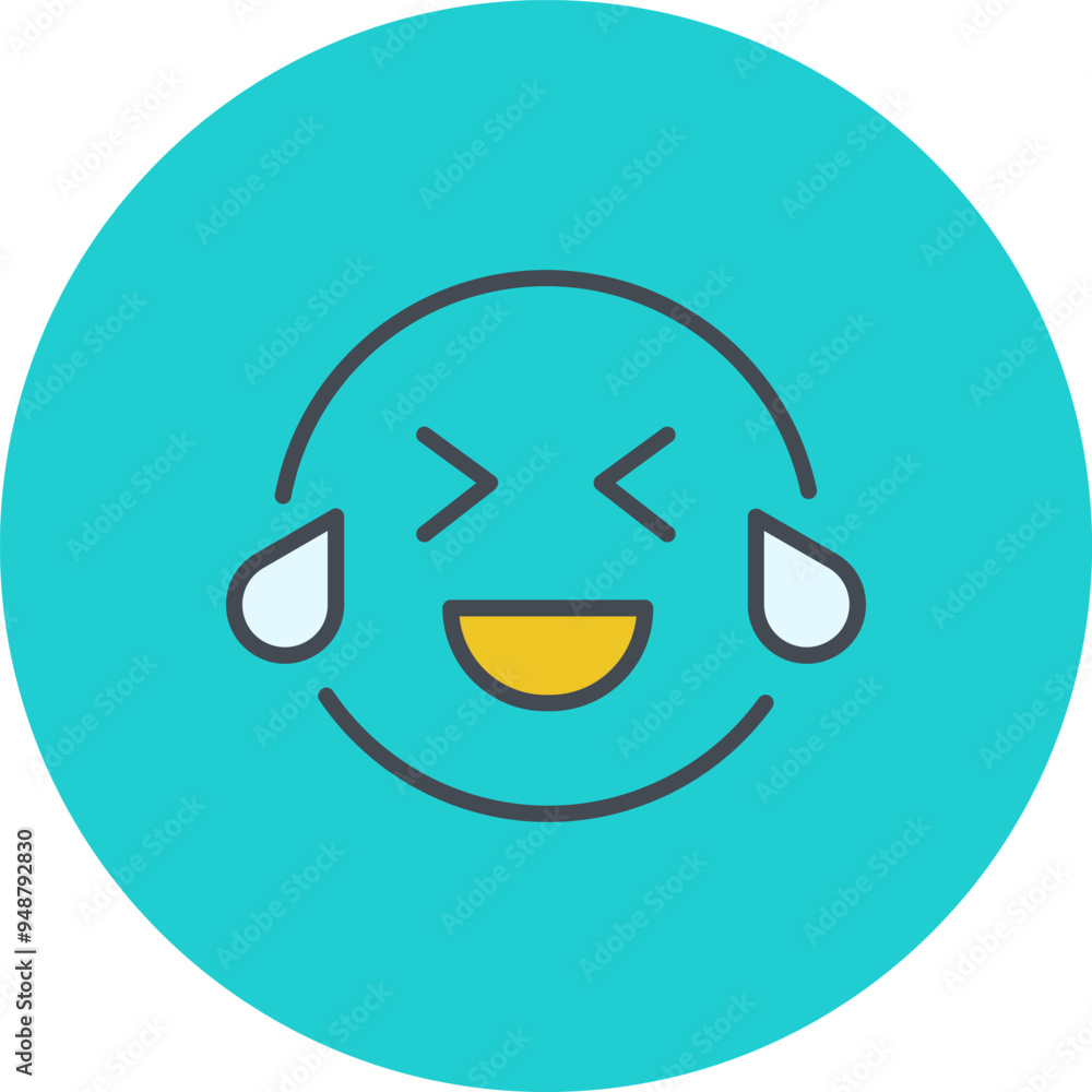 Face with Tears of Joy Vector Icon Face with Tears of Joy Vector Icon