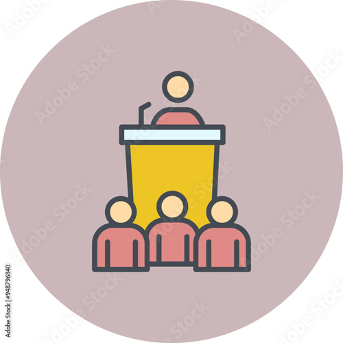Press Conference Vector Icon