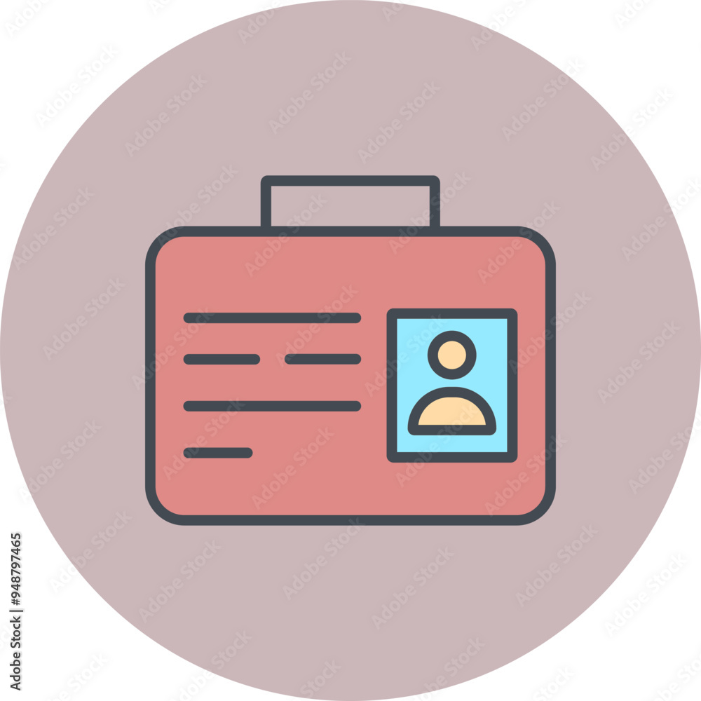 Office Card Vector Icon