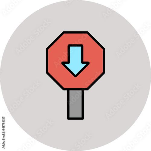 Down Arrow Vector Icon