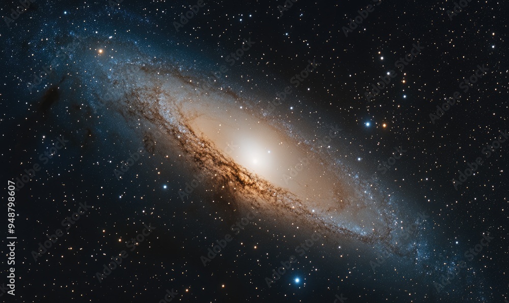 Andromeda constellation shining softly, clear night, deep dark sky, distant stars Andromeda constellation shining softly, clear night, deep dark sky, distant stars