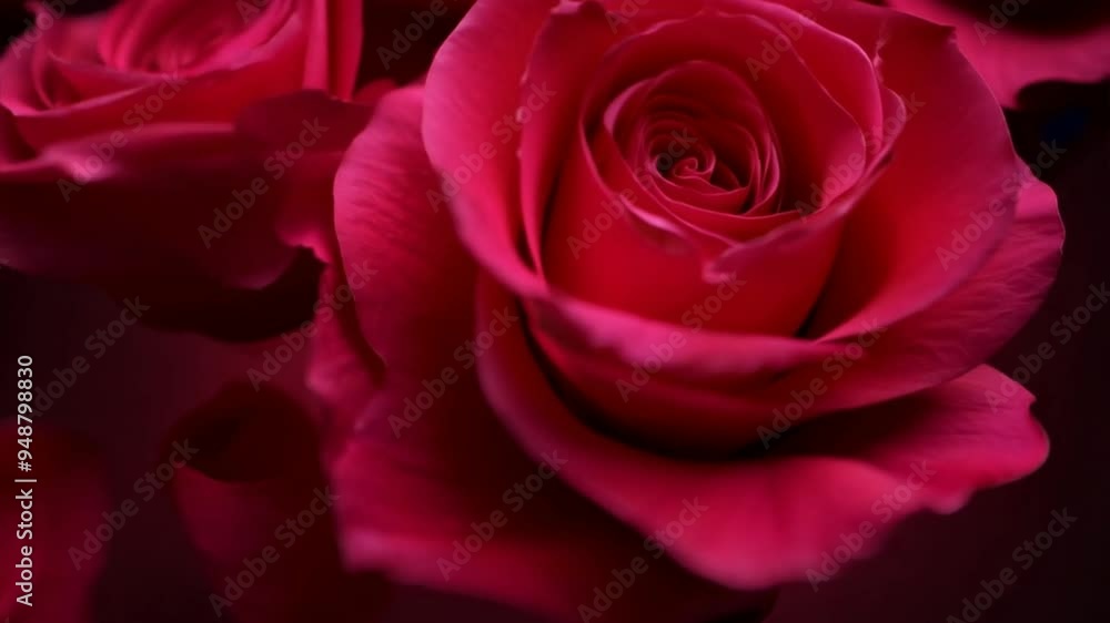 Red Rose Floating on Elegant Black Background Perfect for Valentine's Day, Mother's Day, Spring, Summer, and Blossom Themes. Red Rose Floating on Elegant Black Background Perfect for Valentine's Day, Mother's Day, Spring, Summer, and Blossom Themes.