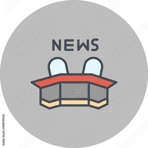 Newsroom Vector Icon
