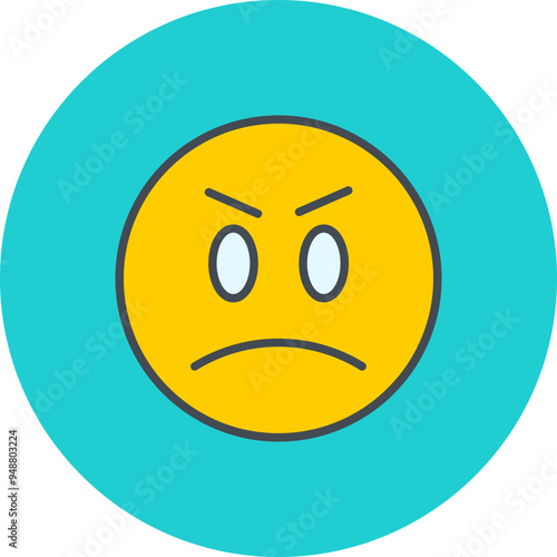 Angry Face Vector Icon