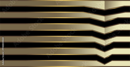 composition of horizontal lines and zig zags in gold and brown on a black and gold background as inspiration for visual communication design