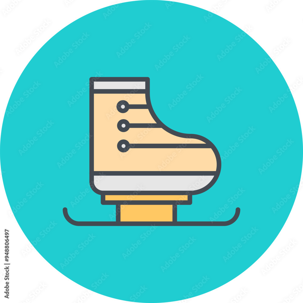 Ice Skating Vector Icon Ice Skating Vector Icon