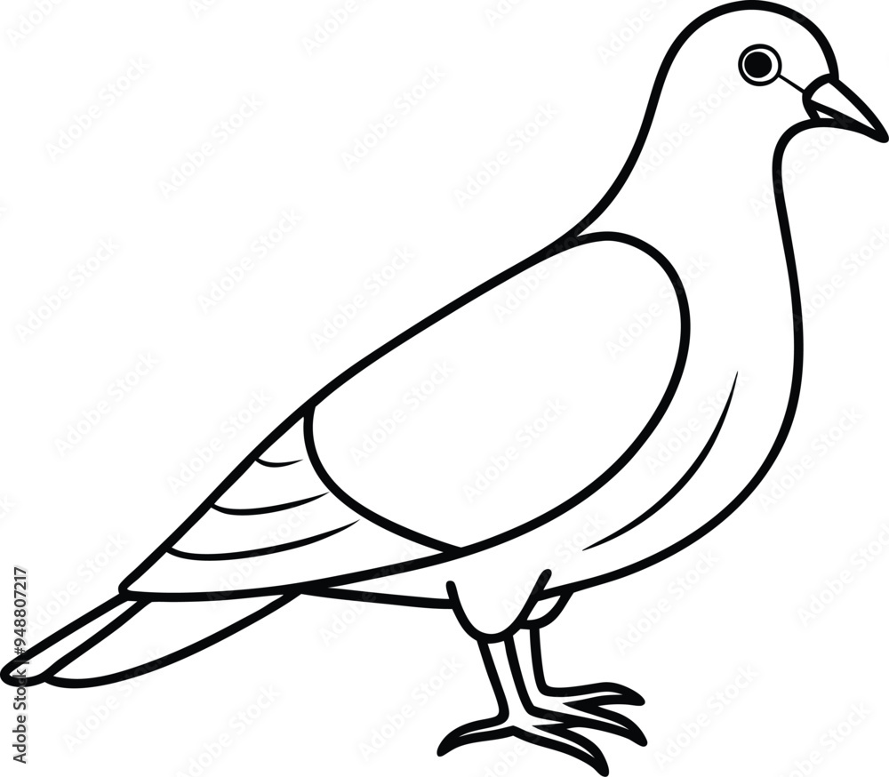 Obraz premium Sweet bird vector for young artist’s fun 