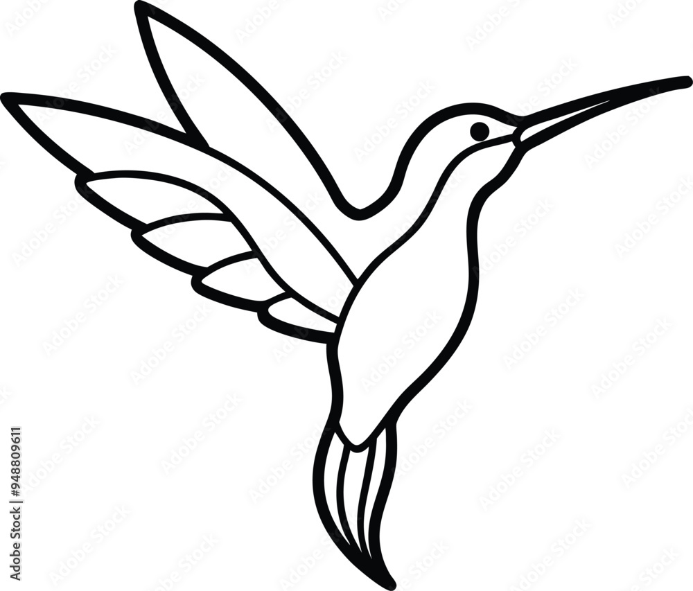 Obraz premium Fun bird illustration perfect for kids coloring 