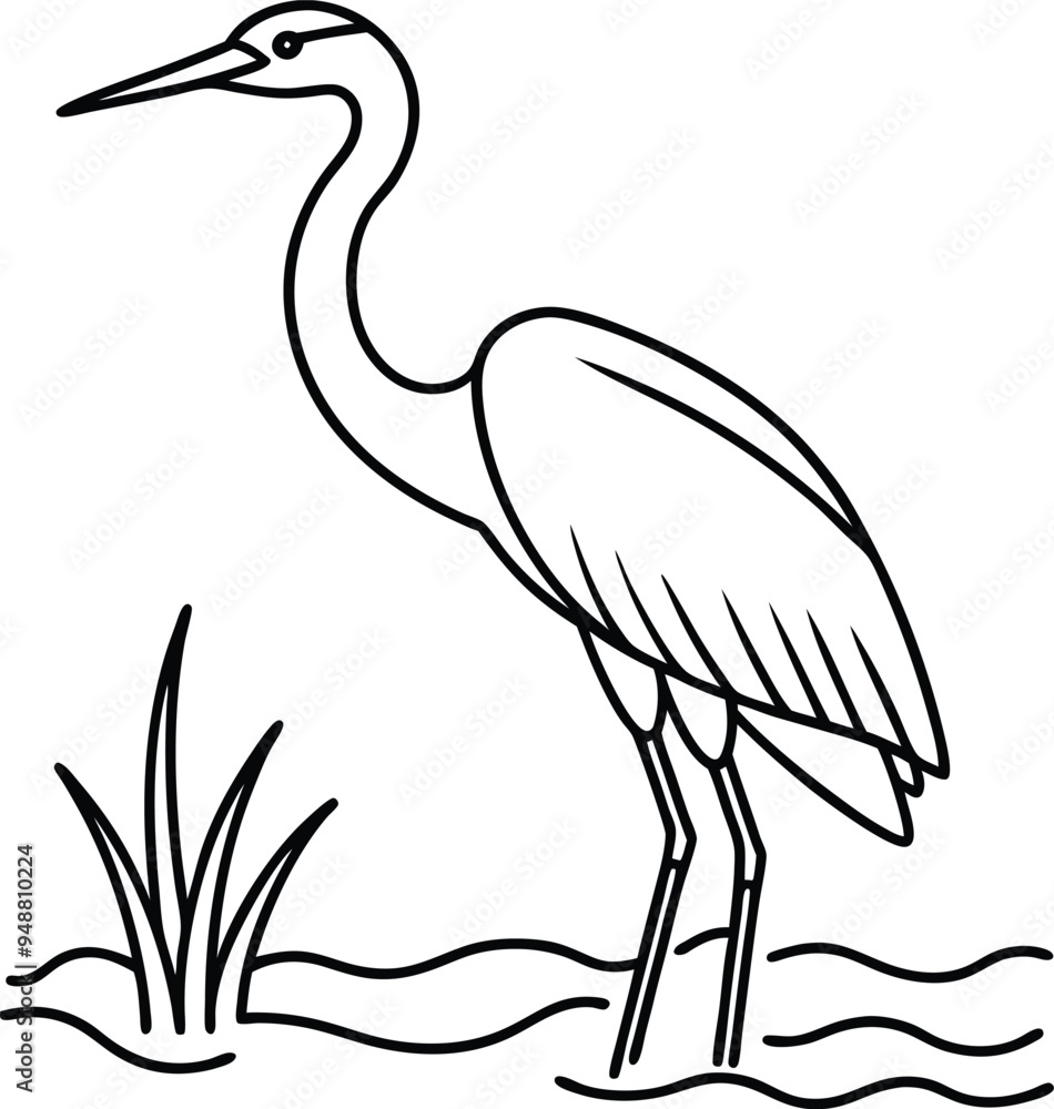 Fototapeta premium Charming bird illustration for fun kids activity 
